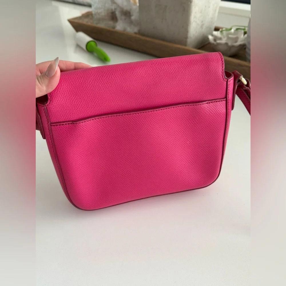 VERA BRADLEY leather Twice as Nice Crossbody Bag Purse - ROUGE PINK - Picture 7 of 15